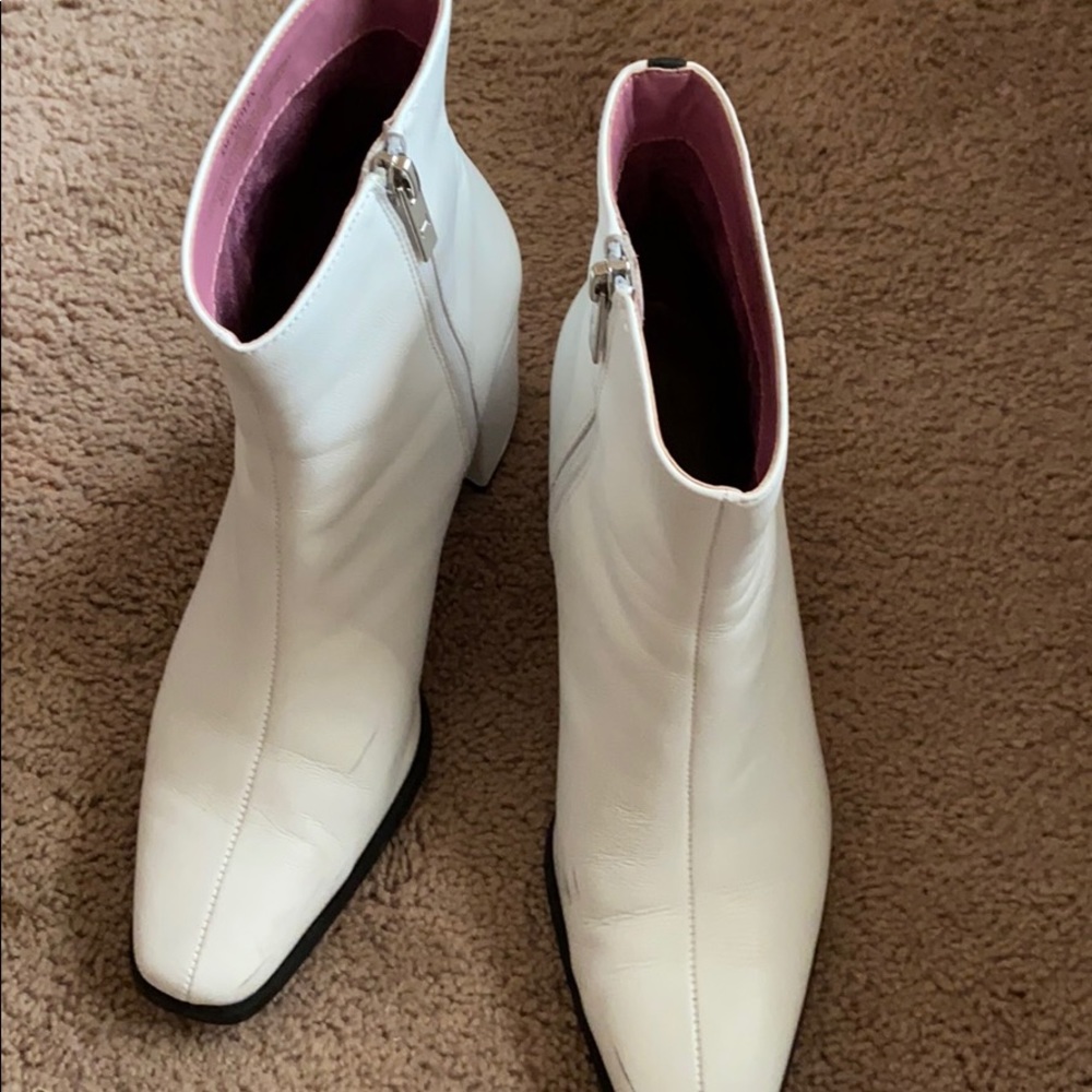 White winter boots